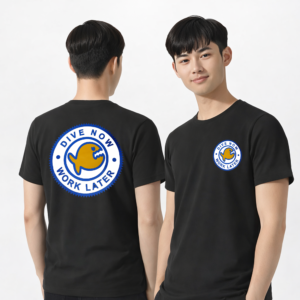 Dive now work later T-shirt